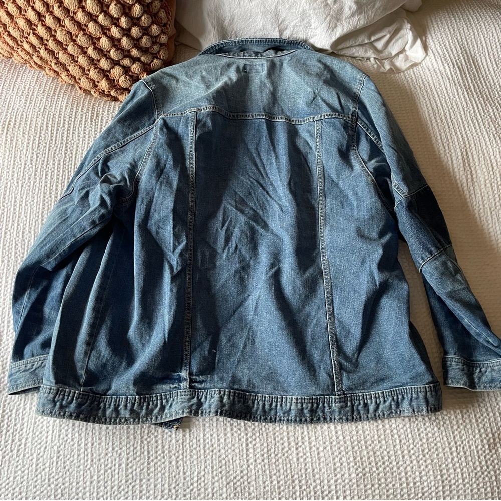 Distressed Patchwork Denim Jacket - image 2